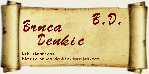 Brnča Denkić vizit kartica